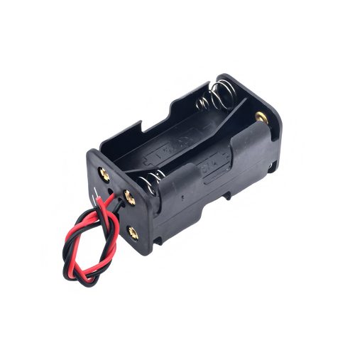 AA Battery Holder with 150mm Lead Cable, Without Cover, Back-to-Back, 4 Cells