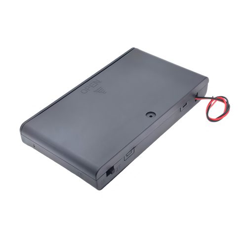 AA Battery Holder with 150mm Lead Cable, With Cover & Switch, 8 Cells