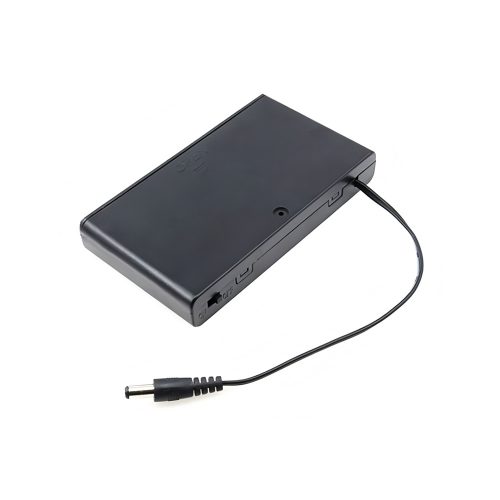 AA Battery Holder with 150mm Lead Cable, With Cover & Switch & DC Connector, 8 Cells