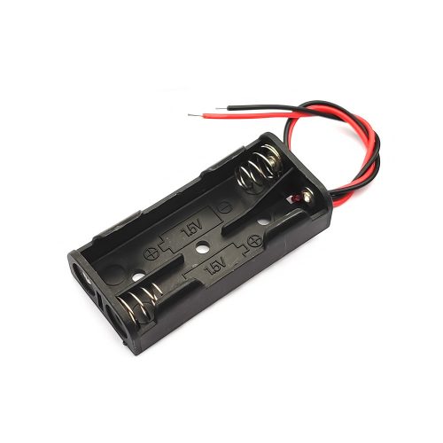 AAA Battery Holder with 150mm Lead Cable, Without Cover, 2 Cells
