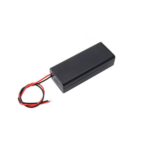 AAA Battery Holder with 150mm Lead Cable, With Cover & Switch, 2 Cells
