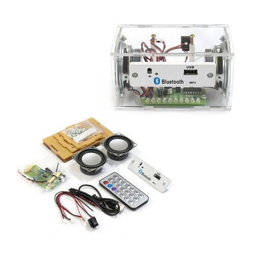 HU-044SW Bluetooth Speaker Electronic Kit for DIY Soldering Practice, With Case