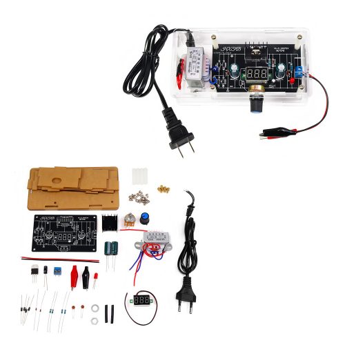 LM317 Adjustable Power Supply Module Electronic Kit for DIY Soldering Practice, EU Plug/220V