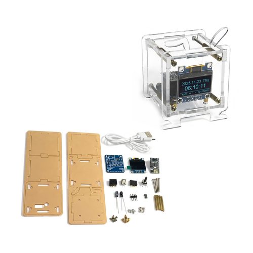 HU-061 Mini ESP8266 Weather Forecast & Clock Electronic Kit for DIY Soldering Practice
