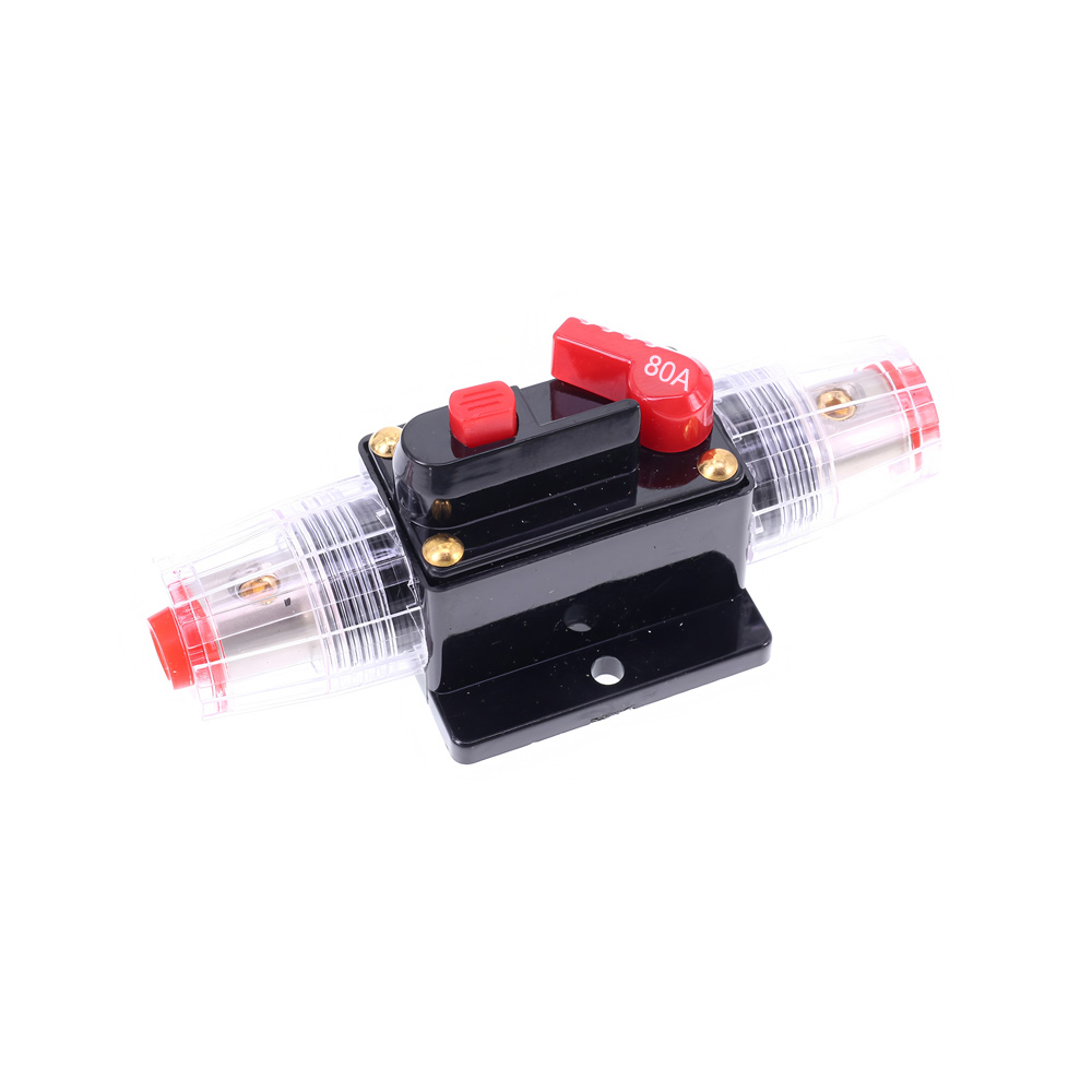 80A Circuit Breaker for Boat Trolling Motor Marine ATV Trailer Vehicles Stereo Audio Electronic Battery Solar System Inline Fuse with Manual Reset Switch