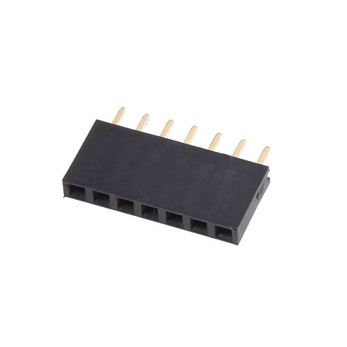 Straight Through Hole PCB Socket, 7 Contact, 2.54 mm Pitch, 1 Row