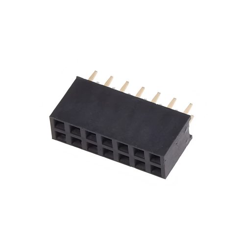 Straight Through Hole PCB Socket, 14 Contact, 2.54 mm Pitch, 2 Row